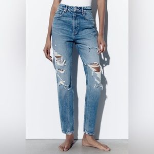 Zara TRF High-Rise Mom-Fit Jeans